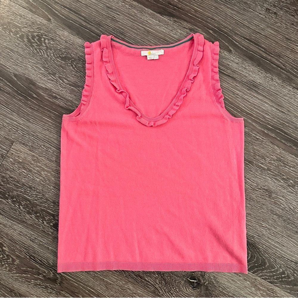 Boden Sleeveless Ruffle Trim Knit